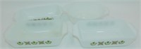 * 4 Anchor Hocking Fire King Dishes: (3) 1 qt