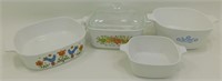 * 4 Corning Ware Dishes: One 1.75 qt Dish, One 2