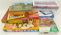 * Lot of (6) 1,000 Piece Puzzles - 3 New & 3