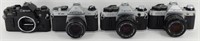 * Lot of 4 Vintage Cameras Canon AE-1