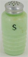 Vintage Jeanette Glass Jadeite Range Salt Shaker