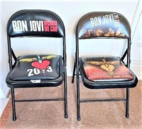 Bon Jovi 2011 & 2013 Folding Chairs Lot of 2