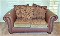 Loveseat With Upholstered Seat & Cushions