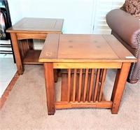 Pair of Mission Style End Tables