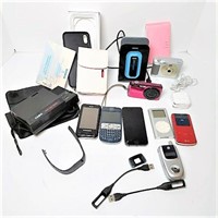Selection of Old Tech Phones, Digital Cameras