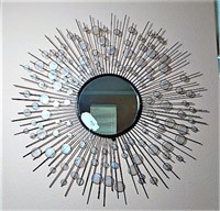 Metal Starburst Wall Mirror