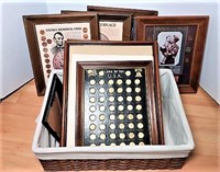 Framed Coins and Stamps