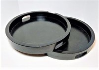 Pair of Round Serving Trays