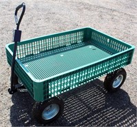 Green Garden Wagon (Handle is bent a little)