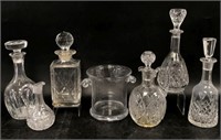Selection of Glass Decanters and Ice Bucket
