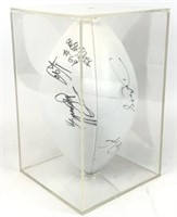Signed Wilson NFL Football in Display Case