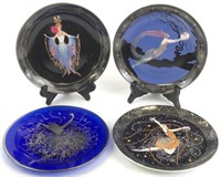 Selection of Decorative Plates with Erte Designs