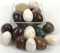 Stone and Glass Decorative Eggs and More