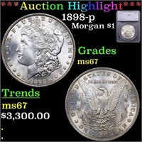***Auction Highlight*** 1898-p Morgan Dollar $1 Gr