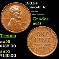 1931-s Lincoln Cent 1c Grades Choice AU/BU Slider