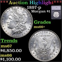 ***Auction Highlight*** 1897-p Morgan Dollar $1 Gr