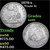1878-s Trade Dollar $1 Grades Choice AU