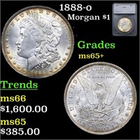 1888-o Morgan Dollar $1 Graded ms65+ By SEGS