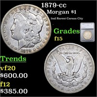1879-cc Morgan Dollar $1 Graded f15 By SEGS