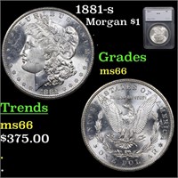 1881-s Morgan Dollar $1 Graded ms66 By SEGS
