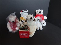 Coco-Cola Limited Edition Polar Figurine and 4 Bea