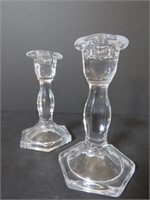 Clear Glass Taper Candle Holders set