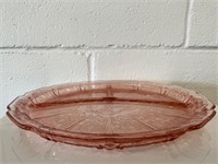 Cherry Blossom Pink Plate 9" Jeannette Glass Co