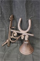 Cast Iron Rustic Horseshoe Bell