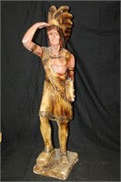 Awesome Large Chalkware Indian Chief