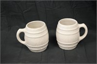Pair of McCoy? Stoneware Barrel Mugs