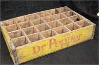 Antique Yellow Dr. Pepper Crate