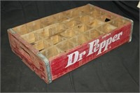 Wood Dr. Pepper Bottle Crate