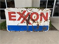 Vintage Exxon Porcelain Metal Sign-83"X45.5"