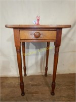 Pine & Maple One Drawer Country Sheraton Stand