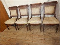 Four Victorian Upholstered Chairs