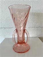 Imperial Glass Co, Twisted  Double Handled Vase