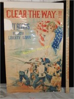 CLEAR THE WAY Bonds Poster WWI