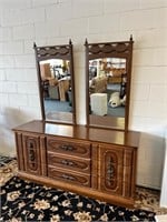 Vintage DMI dresser and double mirror vintage