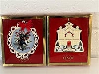 Lot of 2 vintage Lenox Ornaments