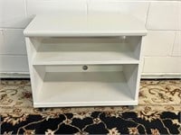 Small white tv stand / entertainment stand