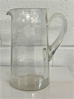Vintage Etched Flowers Pitcher