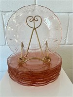 10 Pink Depression Glass Jeanette Cherry Blossom