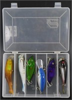 6 Northern and Musky Lures in Case
