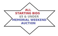5/30 - 5/31 All Bids Start at $5 or Less Auction