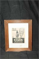 Framed Orange Crush Advertisement