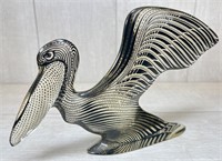 10.5"Abraham Palatnik Lucite Pelican Figure Signed