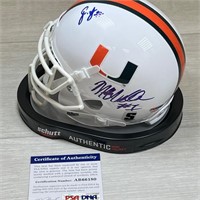 Mini Helmet University of Miami PSA Authenticated