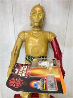 New Star Wars Big Figs C-3PO 31" & R2-D2 Figures