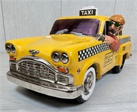 Yellow Checkered Taxi by Scott Schleh 1985 Signed