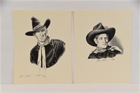 2 Hand Signed Bob Dale Prints